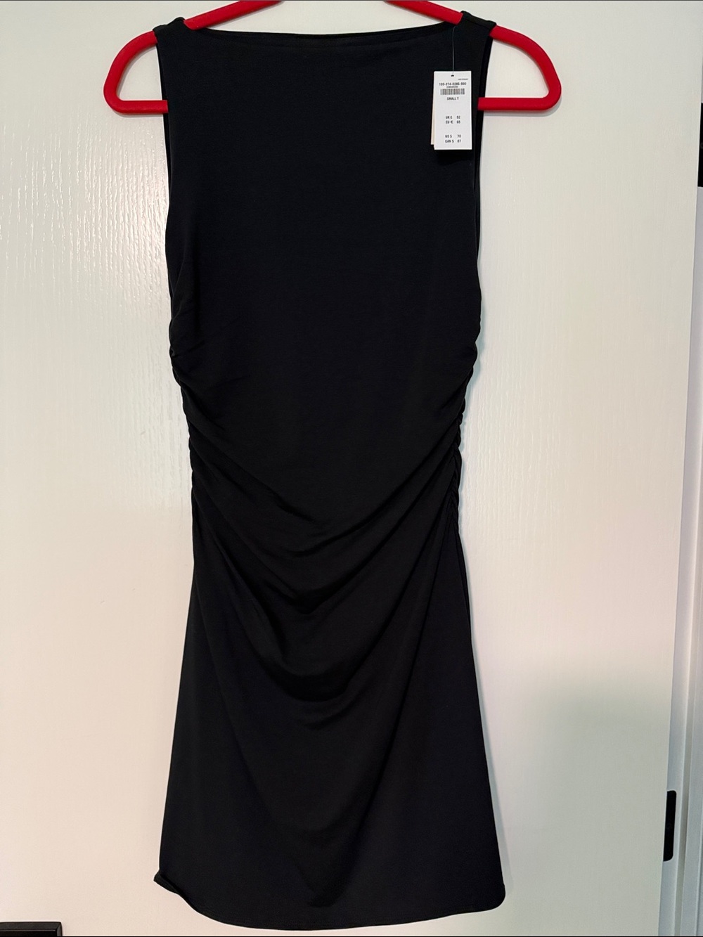 Abercrombie Black Sleeveless Ruched Dress